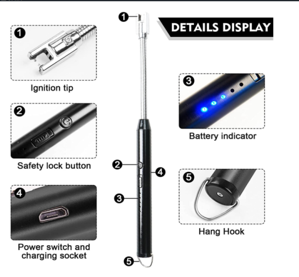 🔥 USB Rechargeable Arc Lighter – Flameless, Windproof & Flexible | 2025’s Top-Rated Electric Lighter