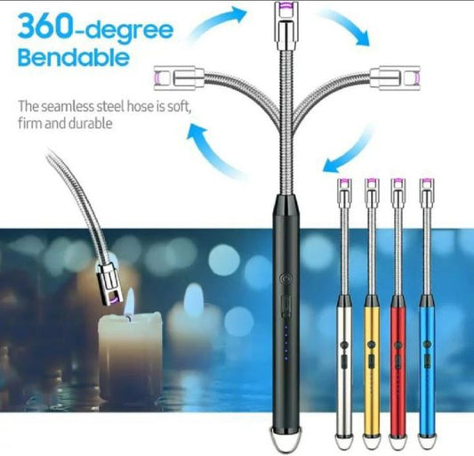 🔥 USB Rechargeable Arc Lighter – Flameless, Windproof & Flexible | 2025’s Top-Rated Electric Lighter