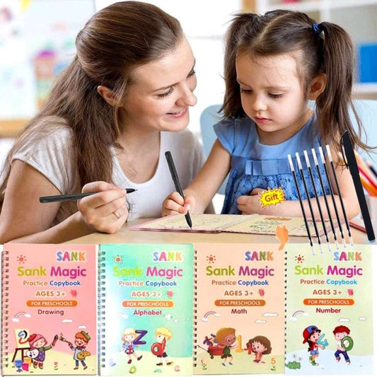 ✍️ Sank Magic Practice Book Set – Reusable Tracing Fun for Early Learners!
